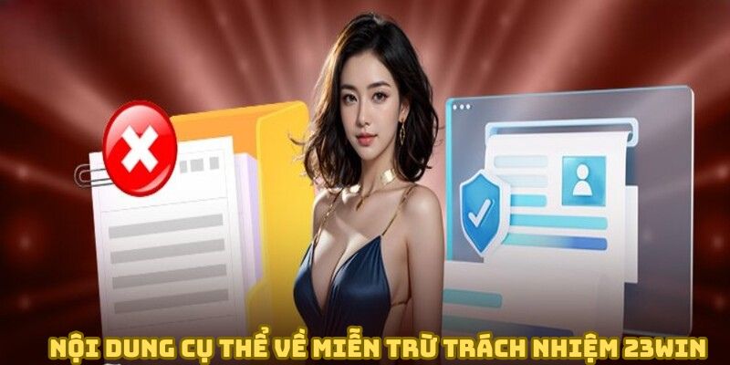 Nội dung cụ thể về miễn trừ trách nhiệm 23WIN